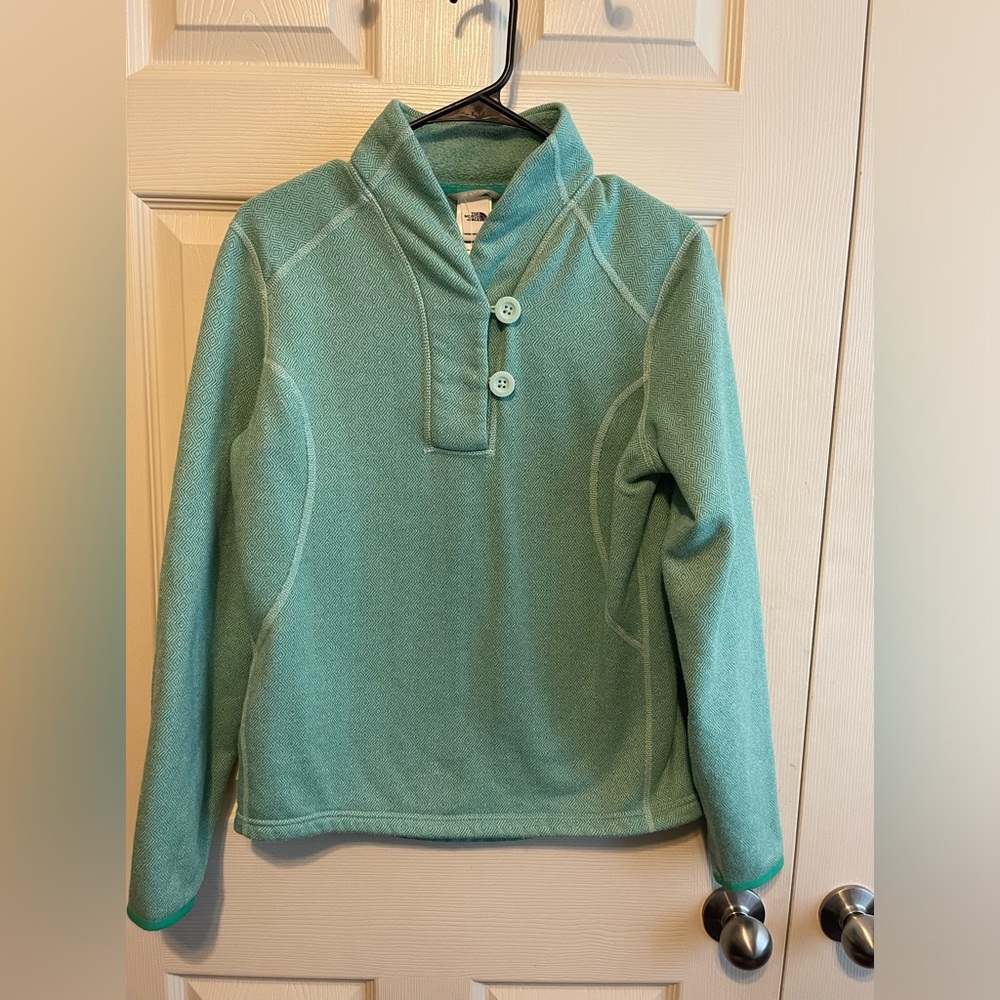 The North Face Women's Mint Green Pullover Fleece Hoodie